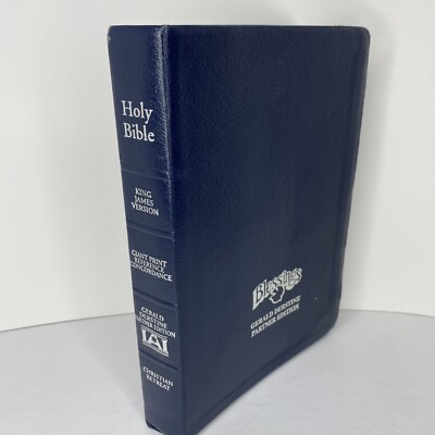 KJV Giant Print Reference Bible Gerald Derstine Christian Retreat Leather-image