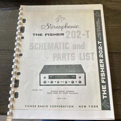 THE FISHER stereophonic 202-T schematic drawings and parts list Copy-image