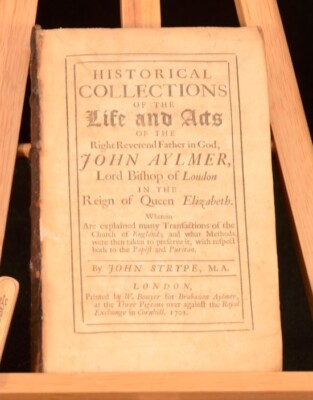 1701 Historical Collections of the Life John Aylmer Lord Bishop Scarce-image
