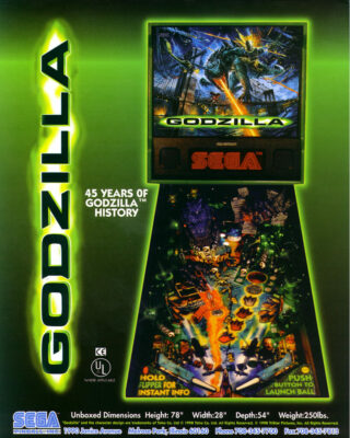 Godzilla Pinball (SEGA) - CPU v2.05 / DISPLAY v2.0 ROM Upgrade set-image