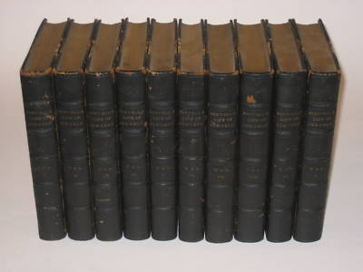 Boswell LIFE OF SAMUEL JOHNSON 10 Vols Leather 1876-80-image