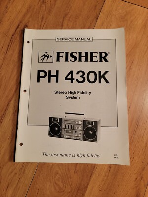 Fisher PH 430K Boombox Stereo Service Manual repair-image