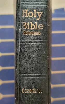 Holy Bible Holman RSV Verse Reference Concordance Genuine French Morocco Leather-image