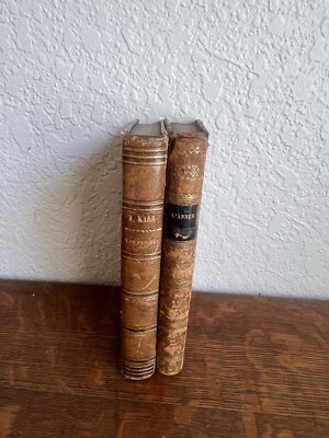Antique French Books Religion and Women's Roles 1858 Vintage Leather Books-image