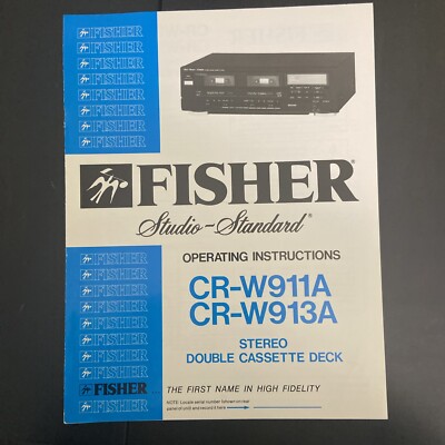 Fisher CR-W911A CR-W913A Service Manual Stereo Double  Cassette Deck Original-image
