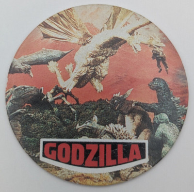 Destroy All Monsters 32 Godzilla New Cap Collection Menko Amada Card 1995 Japan-image