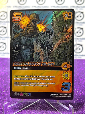 2024 UNIVERSUS GODZILLA DESTRUCTIVE SLAM # CHA03-GMM 6/22  FOIL GAME CARD-image