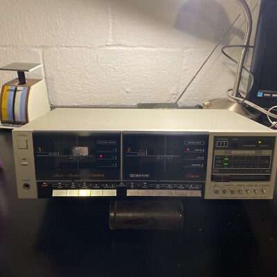 Vintage Fisher Stereo Double Dual Cassette Deck Studio-Standard Metal CR-W77-image