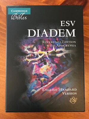ESV Diadem Reference Edition with Apocrypha Black Calfskin leather, Red-letter-image