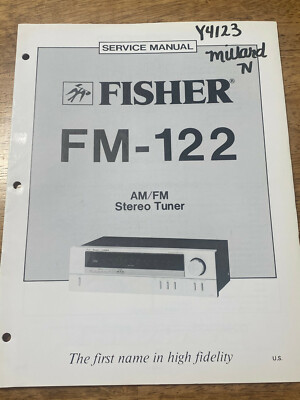 FISHER FM-122 AM/FM STEREO TUNER ORIGINAL SERVICE REPAIR MANUAL -image