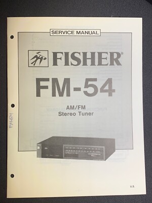 Fisher FM-54 Service AM/FM Stereo Tuner Original-image
