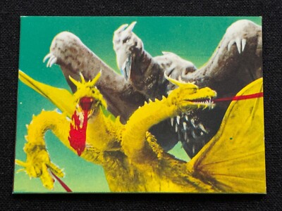 Godzilla King Ghidora Rodan Mini Card Japanese TOHO TOEI Menko 2.6x1.9 Rare A-image