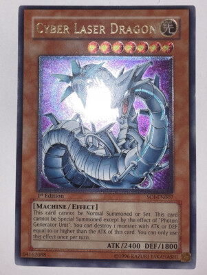 Yugioh *Cyber Laser Dragon* ULTIMATE RARE *1st Edition* SOI-EN007-image