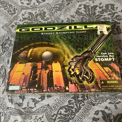 Vtg 1998 Hasbro/Parker Brothers GODZILLA  Street Stomping Card Game Retro SEALED-image