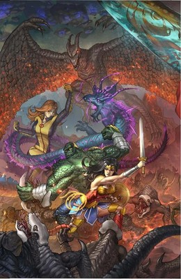 JUSTICE LEAGUE VS GODZILLA VS KONG 2 #2 (OF 7) CVR C ALAN QUAH CARD STOCK VAR-image