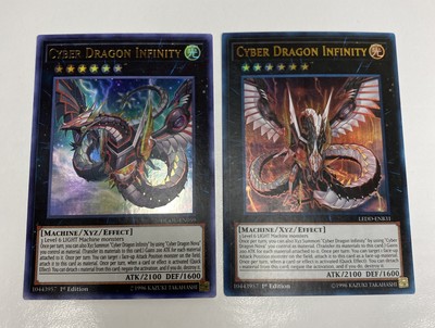 Yugioh - Cyber Dragon Infinity DUOV-EN059 + LEDD-ENB31 1st Edition ULTRA ART SET-image