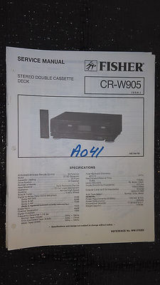 Fisher cr-w905 service manual original repair book stereo tape deck player-image
