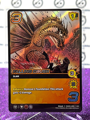 2024 UNIVERSUS GODZILLA  FALLING CRUSH # CHA03-KRM 7/22 FOIL GAME CARD-image