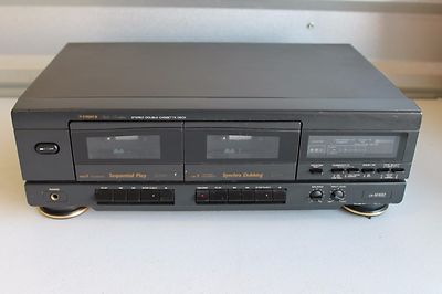 Fisher Stereo Double Cassette Deck Sequential Play With Synchro Dubbing CRW681-image