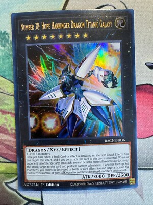 Number 38: Hope Harbinger Dragon Titanic Galaxy Holo Yugioh TCG YGB31-image
