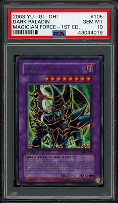 Yugioh Dark Paladin 1st Edition Ultra Rare MFC PSA10 GemMint Graded English!-image