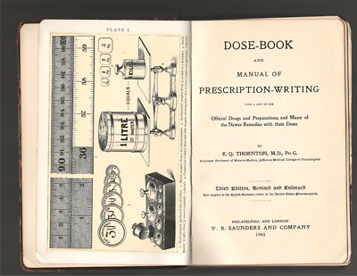 1905 Dose-Book and Manual of Prescription Writing by E.Q. Thornton, M.D.-image