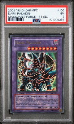 Yu-Gi-Oh! Magician's Force 1st Edition Dark Paladin MFC-105 PSA 7 Near Mint Slab-image