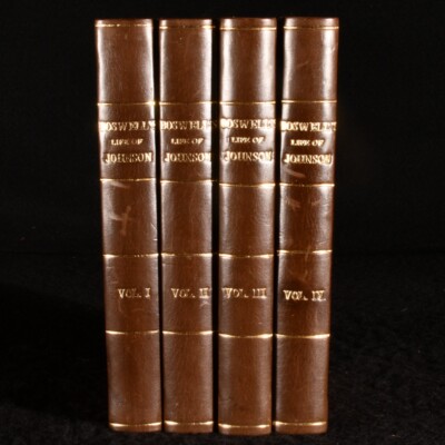 1857-1859 4 Vols The Life of Samuel Johnson James Boswell Illustrated-image