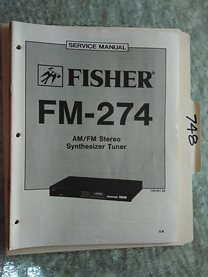 Fisher FM-274 service manual original repair book stereo tuner radio-image