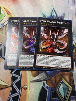 3x Cyber Dragon Infinity 1st Edition Super Rare RA04-EN068 Yu-Gi-Oh!-image