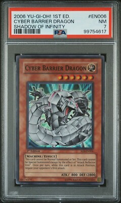 Yu-Gi-Oh!  Shadow of Infinity 1st Edition Cyber Barrier Dragon SOI EN006 PSA 7-image