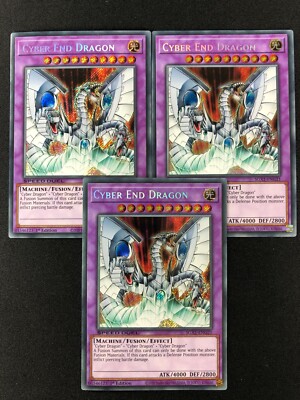 YUGIOH CYBER END DRAGON SECRET RARE! X3 1ST SGX1-ENG21 (NM) SPEED DUEL-image