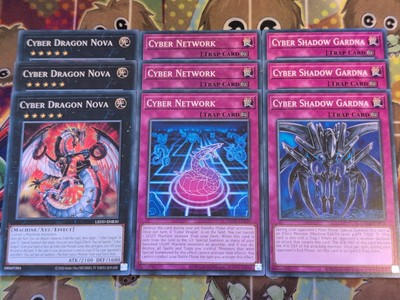 3 x YuGiOh Cyber Dragon Nova LEDD-ENB30 + Network/Shadow Gardna B20/B21 UNL Mint-image