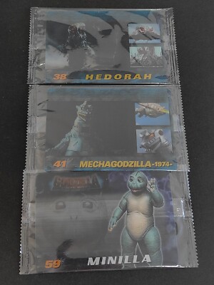 Godzilla History Card Wafer MORINAGA UNOPENED SEALED 38 41 59 MINILLA eb40-image