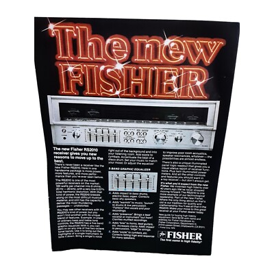 Fisher 5 Band Equalizer Stereo vintage 1979 Magazine Print Ad-image