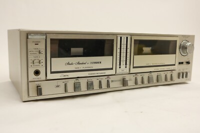 Studio Standard FISHER CR-155 Stereo Double Cassette Deck Player Recorder As Is-image