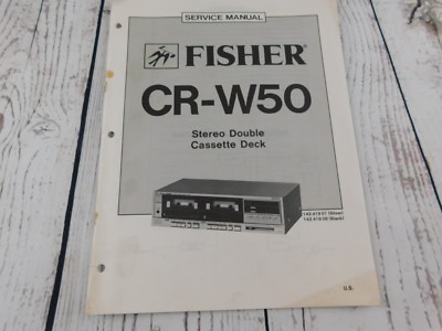 FISHER CR-W50 Stereo Double Cassette Deck SERVICE MANUAL w/wiring diagram-image