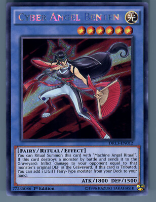 Yugioh Cyber Angel Benten DRL3-EN012 Secret Rare 1st Edition Light Play Card-image