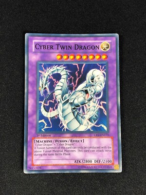 YUGIOH CYBER TWIN DRAGON CRV-EN035 1ST SUPER PLAY/EDGEWARE-image