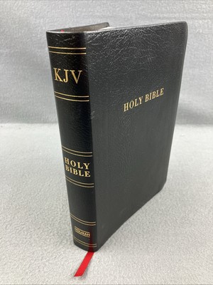 King James Holy Bible Holman Black leather Comfort Print Red Letter-image