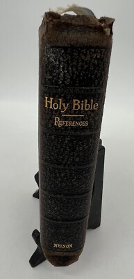 CLEAN: Holy Bible References Pronouncing Thomas Nelson & Sons, Norwood Press-image