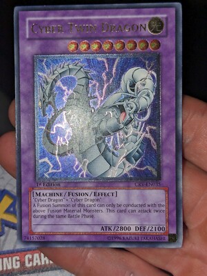 Yugioh! Cyber Twin Dragon CRV-EN035 Ultimate Rare 1st Edition NM-image
