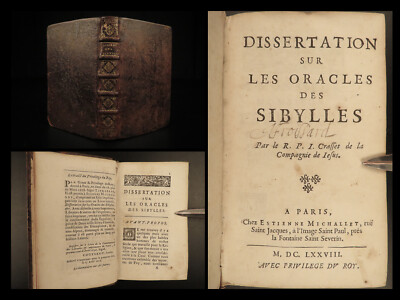 1678 1ed Sibylline Oracles PAGAN Prophecy Occult Philosophy RARE Jesuit Crasset-image