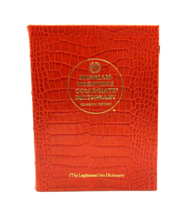 Merriam-Webster's Collegiate Dictionary 11th Edition Leather Hardcover Orange-image