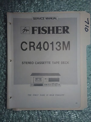 Fisher cr-4013m service manual original repair book stereo tape cassette player-image