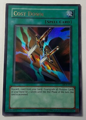 YuGiOh Cost Down Super Rare Holo Spell Card DCR-053 Gold Name-image