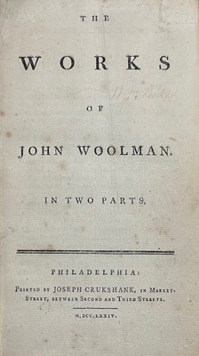 Religion / The Works of John Woolman In Two Parts 1st Edition 1774 Religion-image