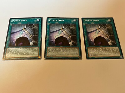 3x Power Bond - SDCR-EN022 Yugioh Yu Gi Oh! 3 x3 Playset Mixed-image