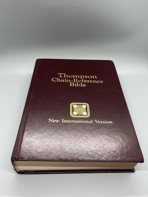 Thompson Chain Reference Bible NIV Red Letter Edition Thumb Indexed Christian-image