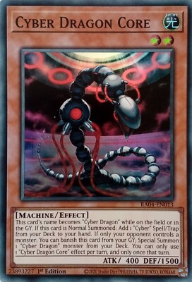 RA04-EN013 CYBER DRAGON CORE SUPER RARE 1ST EDITION YuGiOh CARD-image